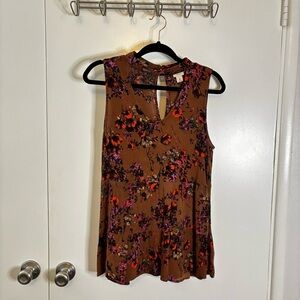 Mossimo Supply Co Brown Sleeveless Cut Out Halter Size M